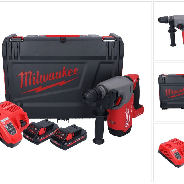 Milwaukee M18 ONEFHX-302X Akku Kombihammer 18 V 2,5 J SDS-Plus Brushless + 2x Akku 3,0 Ah + Ladegerät + HD-Box