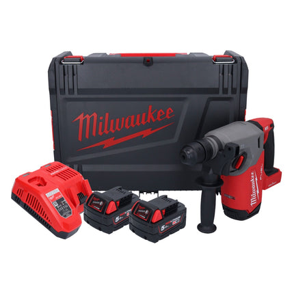 Milwaukee M18 ONEFHX-502X Cordless combi hammer 18 V 2.5 J SDS-Plus Brushless + 2x rechargeable battery 5.0 Ah + charger + HD box