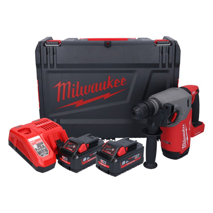 Milwaukee M18 ONEFHX-802X Cordless combi hammer 18 V 2.5 J SDS-Plus Brushless + 2x rechargeable battery 8.0 Ah + charger + HD box
