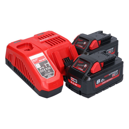 Milwaukee M18 ONEFHX-802X Cordless combi hammer 18 V 2.5 J SDS-Plus Brushless + 2x rechargeable battery 8.0 Ah + charger + HD box