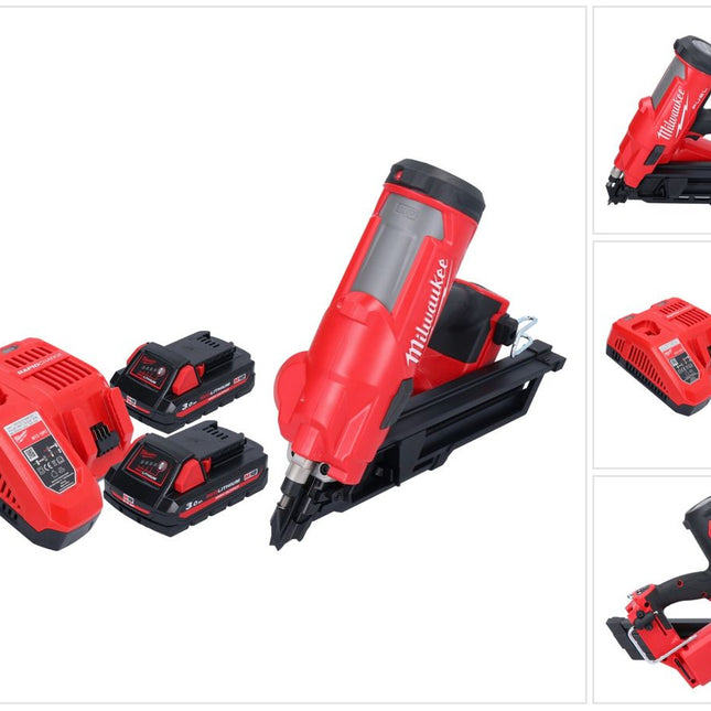 Milwaukee M18 FFN-302 Akku Nagler 18 V 50 - 90 mm Brushless + 2x Akku 3,0 Ah + Ladegerät