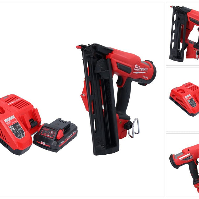 Milwaukee M18 FN16GA-301 Chiodatrice a batteria 18 V 32 - 64 mm brushless + 1x batteria ricaricabile 3,0 Ah + caricatore