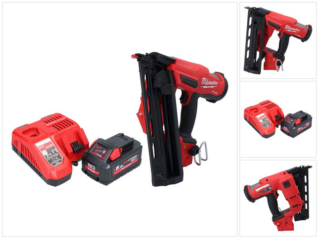 Milwaukee M18 FN16GA-551 Clavadora sin cable 18 V 32 - 64 mm sin escobillas + 1x batería 5,5 Ah + cargador