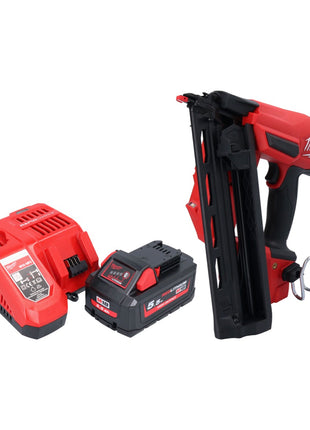 Milwaukee M18 FN16GA-551 Gwoździarka akumulatorowa 18 V 32 - 64 mm bezszczotkowa + 1x akumulator 5,5 Ah + ładowarka