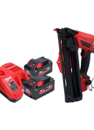 Clavadora a batería Milwaukee M18 FN16GA-552 18 V 32 - 64 mm sin escobillas + 2x baterías 5,5 Ah + cargador