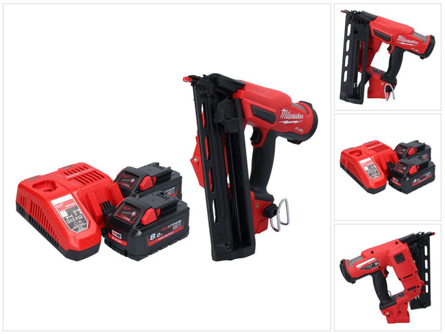 Milwaukee M18 FN16GA-802 Clavadora sin cable 18 V 32 - 64 mm sin escobillas + 2x batería 8.0 Ah + cargador