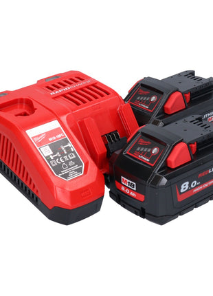 Milwaukee M18 FN16GA-802 Gwoździarka akumulatorowa 18 V 32 - 64 mm bezszczotkowa + 2x akumulator 8,0 Ah + ładowarka