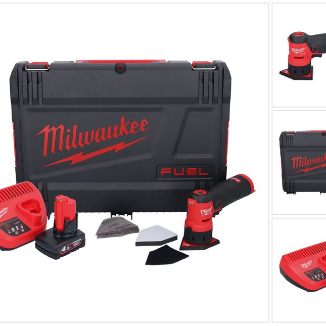 Milwaukee M12 FDSS-401X Akku Punktschleifer 12 V 88,8 x 63,5 mm Brushless + 1x Akku 4,0 Ah + Ladegerät + HD-Box