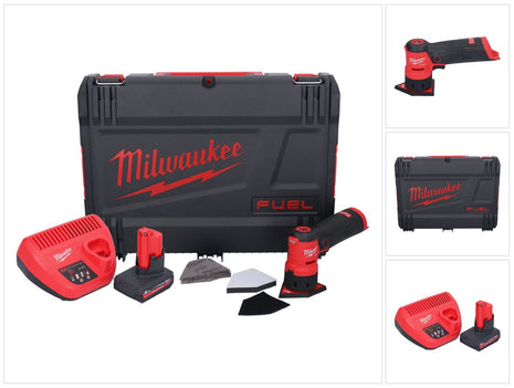 Meuleuse à pointes sur batterie Milwaukee M12 FDSS-501X 12 V 88,8 x 63,5 mm sans balais + 1x batterie 5,0 Ah + chargeur + boîtier HD