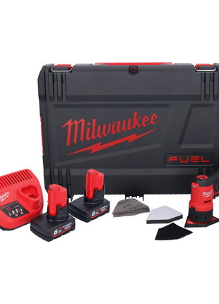 Milwaukee M12 FDSS-602X Akku Punktschleifer 12 V 88,8 x 63,5 mm Brushless + 2x Akku 6,0 Ah + Ladegerät + HD-Box