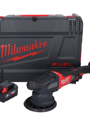 Polisseuse excentrique sur batterie Milwaukee M18 FROP21-501X 18 V 150 mm brushless + 1x batterie 5,0 Ah + boîtier HD - sans chargeur