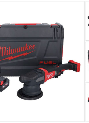 Pulidora excéntrica a batería Milwaukee M18 FROP21-501X 18 V 150 mm sin escobillas + 1x batería 5,0 Ah + cargador + caja HD