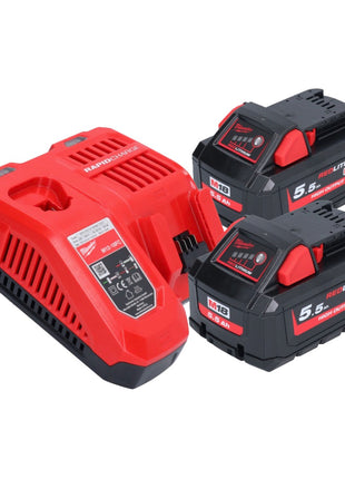 Milwaukee M18 FROP21-552X Akku Exzenter Polierer 18 V 150 mm Brushless + 2x Akku 5,5 Ah + Ladegerät + HD-Box