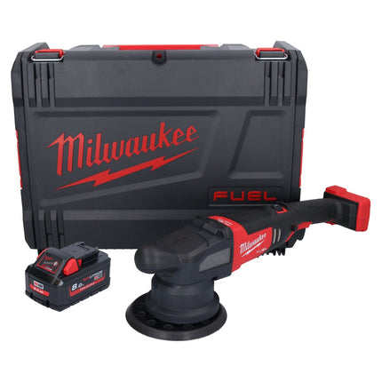 Milwaukee M18 FROP21-801X Akku Exzenter Polierer 18 V 150 mm Brushless + 1x Akku 8,0 Ah + HD-Box - ohne Ladegerät