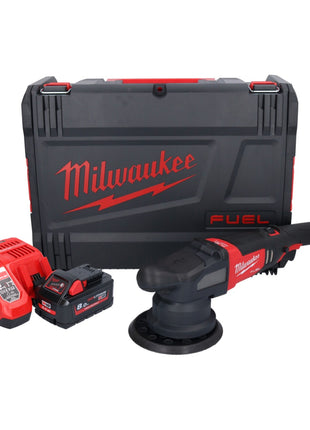 Pulidora excéntrica a batería Milwaukee M18 FROP21-801X 18 V 150 mm sin escobillas + 1x batería 8,0 Ah + cargador + caja HD