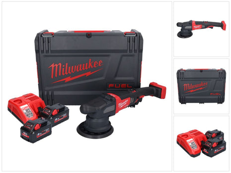 Milwaukee M18 FROP21-802X Akku Exzenter Polierer 18 V 150 mm Brushless + 2x Akku 8,0 Ah + Ladegerät + HD-Box