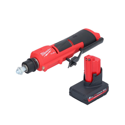 Milwaukee M12 FTB-501 Cordless Tyre Rougher 12 V 7/16" Hex Brushless + 1x rechargeable battery 5.0 Ah - without charger