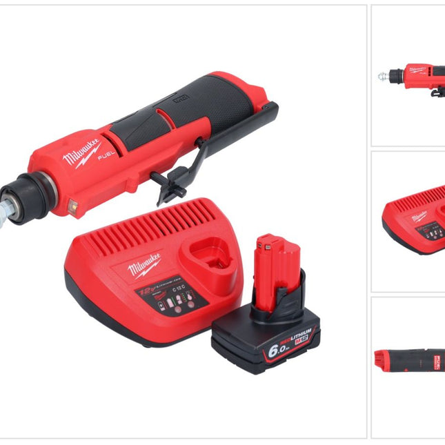 Milwaukee M12 FTB-601 Akku Reifenaufrauer 12 V 7/16" Hex Brushless +1x Akku 6,0 Ah + Ladegerät