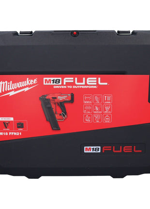 Cloueur à batterie Milwaukee M18 FFN21-302C 18 V 50 - 90 mm sans balais + 2x batteries 3,0 Ah + chargeur + coffret