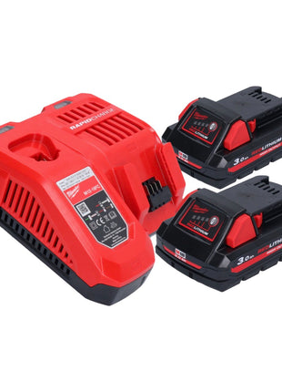 Milwaukee M18 FFN21-302C gwoździarka akumulatorowa 18 V 50 - 90 mm bezszczotkowa + 2x akumulator 3,0 Ah + ładowarka + walizka