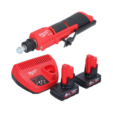 Milwaukee M12 FTB-602 Akumulatorowa frezarka do opon 12 V 7/16" Hex bezszczotkowa + 2x akumulator + ładowarka