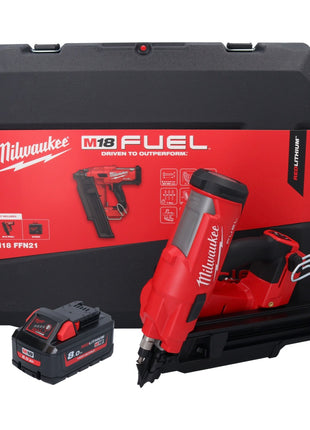 Milwaukee M18 FFN21-801C Cloueur sans fil 18 V 50 - 90 mm Brushless + 1x batterie 8,0 Ah + coffret - sans chargeur