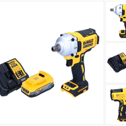 DeWalt DCF 892 E1 cordless impact wrench 18 V 812 Nm 1/2" brushless + 1x Powerstack battery 1.7 Ah + charger