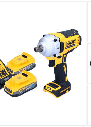 Avvitatore a impulsi a batteria DeWalt DCF 892 E2 18 V 812 Nm 1/2" brushless + 2x batteria Powerstack 1,7 Ah + caricatore