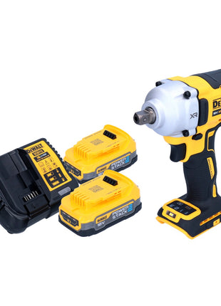 Akumulatorowy klucz udarowy DeWalt DCF 892 E2 18 V 812 Nm 1/2" bezszczotkowy + 2x akumulator Powerstack 1,7 Ah + ładowarka