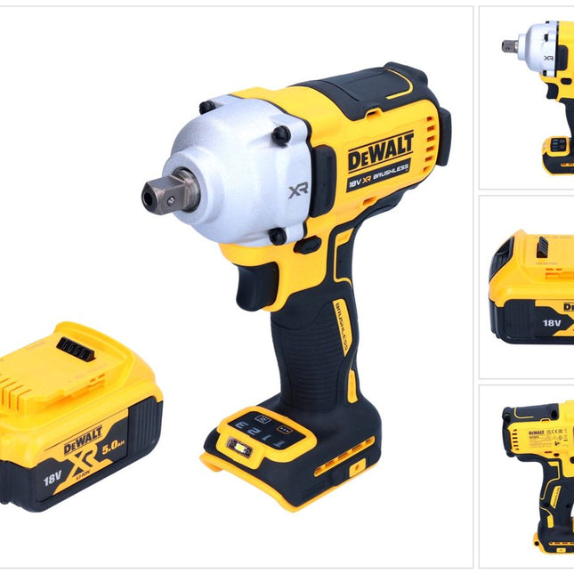 DeWalt DCF 892 N cordless impact wrench 18 V 812 Nm 1/2" brushless + 1x rechargeable battery 5.0 Ah - without charger