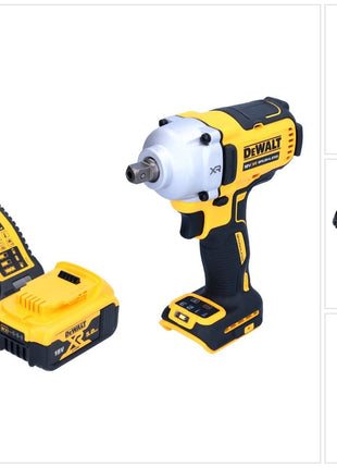 DeWalt DCF 892 P1 cordless impact wrench 18 V 812 Nm 1/2" brushless + 1x rechargeable battery 5.0 Ah + charger