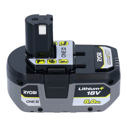 RYOBI RB18L50 rechargeable battery 18 V 5.0 Ah / 5000 mAh Li-Ion ( 5133002433 ) with charge level indicator