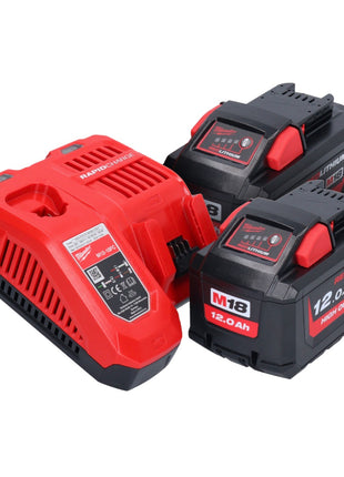 Meuleuse d'angle sur batterie Milwaukee M18 ONEFLAG230XPDB-122C 18 V 230 mm (4933478783) brushless + 2x batterie 12 Ah + chargeur + boîtier HD