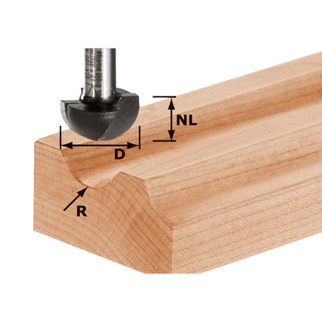 Festool HW S8 R6.35 Router cutter 12.70 x 10 x 40 x 8 mm ( 490984 ) for router OF 900, OF 1000, OF 1010, OF 1010 R, OF 1400, OF 2000, OF 2200