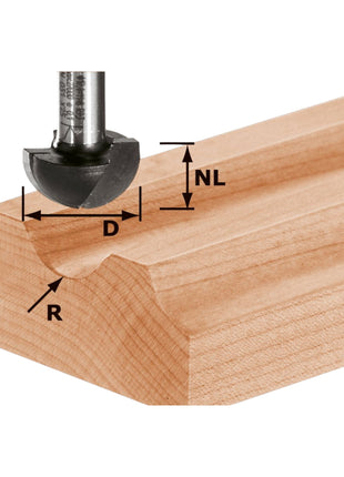 Festool HW S8 R6.35 Fresa per frese 12.70 x 10 x 40 x 8 mm ( 490984 ) per frese OF 900, OF 1000, OF 1010, OF 1010 R, OF 1400, OF 2000, OF 2200