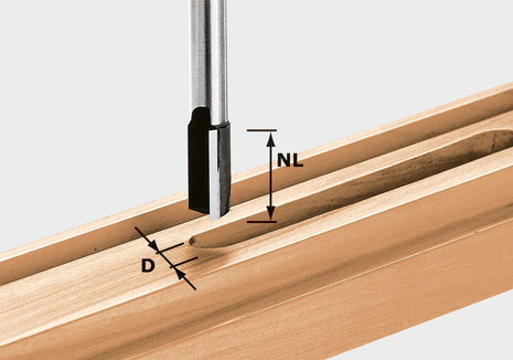 Festool HW S8 D16/30 Fresa per frese 16 x 30 x 65 x 8 mm ( 490967 ) per frese OF 900, OF 1000, OF 1010, OF 1010 R, OF 1400, OF 2000, OF 2200