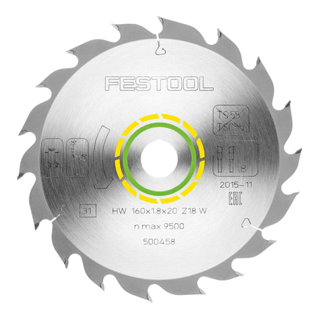 Festool HW 160x1.8x20 W18 circular saw blade WOOD STANDARD ( 500458 )