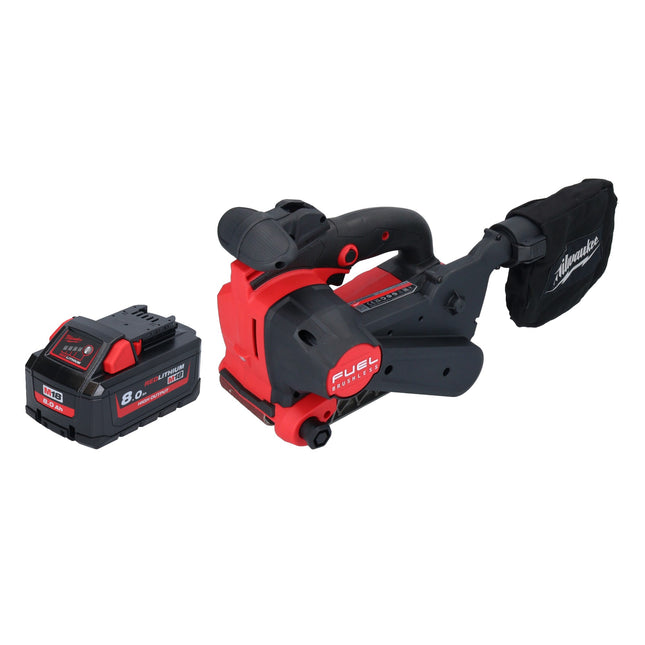 Lijadora de banda sin cable Milwaukee M18 FBTS75-801 18 V 75 x 457 mm sin escobillas + 1x batería 8,0 Ah - sin cargador