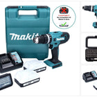 Makita HP 488 D011 Akku Schlagbohrschrauber 18 V 42 Nm G-Serie + 2x Akku 1,5 Ah + Ladegerät + 31 tlg. Bit Set + Koffer