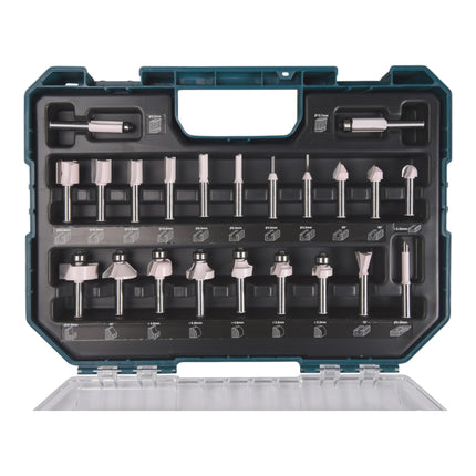 Makita cutter set ( D-74778 ) 22 pcs. 8 mm shank for furniture making, carpentry, joinery and DIY work