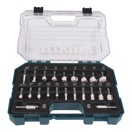 Makita cutter set ( D-74778 ) 22 pcs. 8 mm shank for furniture making, carpentry, joinery and DIY work