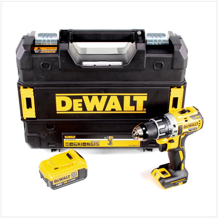 Taladro atornillador a batería Dewalt DCD 791 NT sin escobillas 18V 70Nm + 1x batería recargable 4.0 Ah en TSTAK - sin cargador