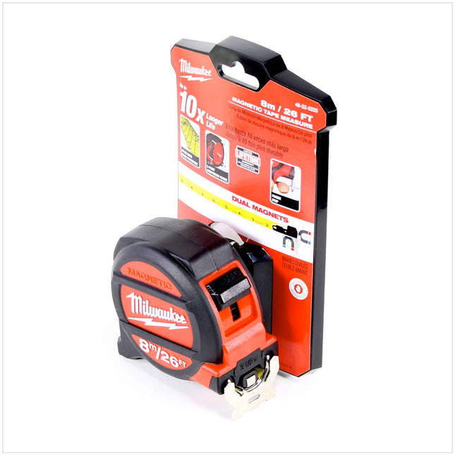 Milwaukee magnetisches Maßband Messband 8 m ( 48225225 ) - Toolbrothers