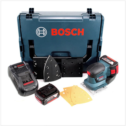 Bosch GSS 18V-10 Akku Schwingschleifer 18V + 2x Akku 4,0Ah + Ladegerät + L-Boxx - Toolbrothers