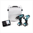 Makita CLX 201 X DF331D Akku Bohrschrauber + TD110D Akku Schlagschrauber + 2 x BL 1015 - 1,5 Ah Akkus + DC10WC Ladegerät im Alukoffer - Toolbrothers