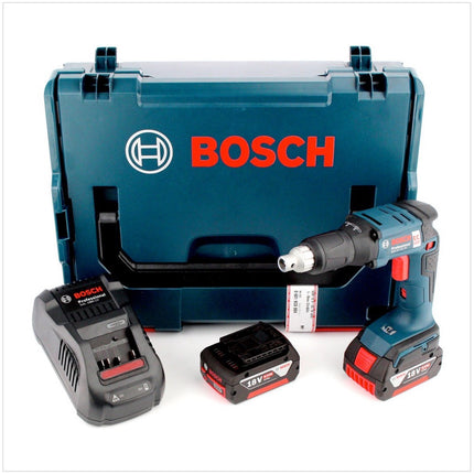 Bosch GSR 18 V-EC TE Akku Trockenbauschrauber 18V 25Nm Brushless + 2x Akku 6,0Ah + Ladegerät + Magazinvorsatz MA 55 + L-Boxx - Toolbrothers
