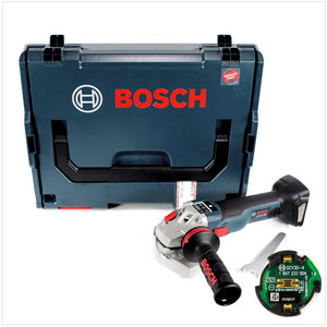Bosch GWS 18V-125 SC Akku Winkelschleifer 18V 125mm Solo + GCY 30-4 Connectivity Modul + L-Boxx ( 06019G3400 )