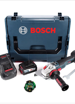 Bosch GWS 18 V-150 SC Professional Akku Winkelschleifer 150 mm Solo in L-Boxx mit GCY 30-4 Connectivity Modul und 1x GBA 6,3 Ah EneRacer Akku + 1x GAL 1880 Ladegerät - Toolbrothers