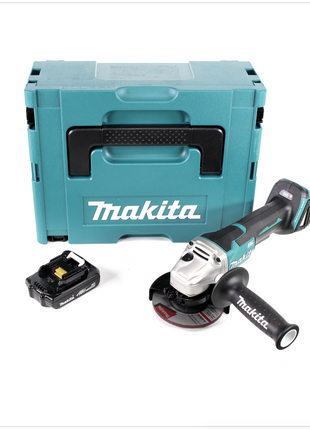 Makita DGA 455 Y1J Akku Winkelschleifer 18 V 115mm Brushless + 1x Akku 1,5Ah + Makpac - ohne Ladegerät - Toolbrothers