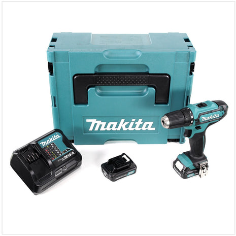 Makita DF 331 DSYJ 10,8 V Li-Ion Akku Bohrschrauber im Makpac + 2x Makita BL 1020 B 10,8 V 2,0 Ah Akku + DC 10 SA 10,8 V Schnellladegerät - Toolbrothers